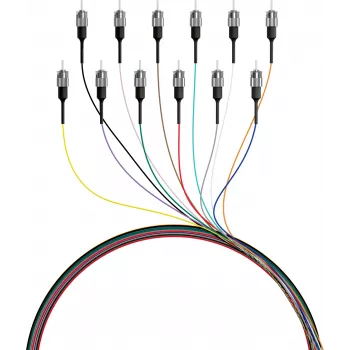 EFB Fibre Pigtail ST 50/125µm OM4, 12 krāsu komplekts, 2m