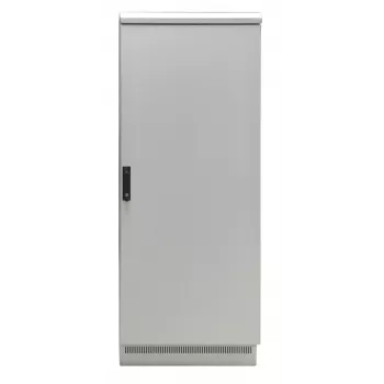 EFB Elektronik 19 inch IP55 tīkla skapis 24U 800x800 ar saliktu pamatni, gaiši pelēks RAL 7035