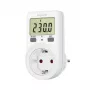 LogiLink Energy Cost Meter, 1,5 collu LCD displejs, viena tarifa, Schuko kontaktdakša, balts