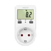 LogiLink Energy Cost Meter, 1,5 collu LCD displejs, viena tarifa, Schuko kontaktdakša, balts