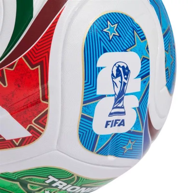 adidas World Cup 26 Trionda League Futbols 5. izmērs Balts/Melns/Solar Red JD8045