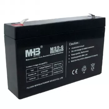 PowerWalker Battery MHB MS9-6 6V 9Ah noslēgts svina-skābes akumulators UPS sistēmām