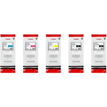 Canon Original PFI-320 tintes kasetnes - 5 komplekts ciāna, fuksīna, dzeltena, melna - oriģinālas - melna