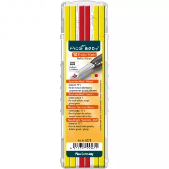 Pica BIG DRY papildinājuma vadi Summer Heat Edition Yellow/Red (12 gab.)