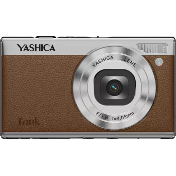 Yashica Tank Compact Brown 35mm filma kamera ar iebūvētu zibspuldzi