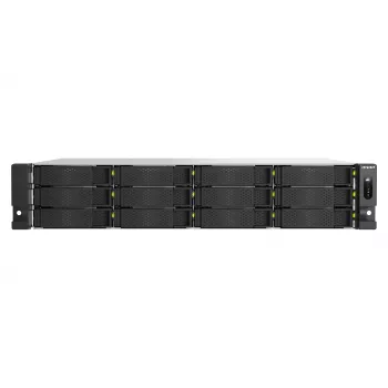 QNAP TS-H1465U-RP-8G 12 vietu 2U Rackmount NAS ar Intel Xeon D-1622, 16GB DDR4 ECC, 2x 10GbE, dublētu barošanas bloku