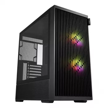 Fortron M330 Mini Tornis ar rūdītu stiklu, melns