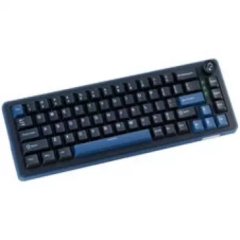 Ducky OK-M 65 mehāniskā spēļu tastatūra, 65% formfaktors, hot-swappable, RGB fona apgaismojums, ANSI izkārtojums, KTT Baby Blue slēdži
