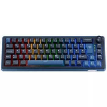 Ducky OK-M 65 mehāniskā spēļu tastatūra, 65% izkārtojums, Hot-Swappable KTT Linear slēdži, Per-Key RGB, ISO, PBT Double-Shot taustiņu kapsulas, vadu USB-C, melna