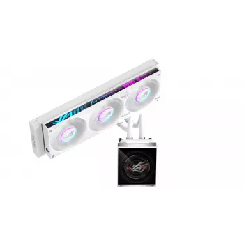 ASUS ROG Strix SLC IV 360 ARGB LCD White Edition — 360 mm šķidruma dzesēšanas sistēma procesoram