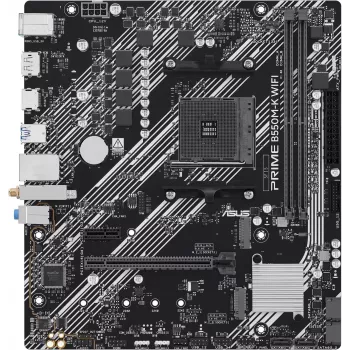 ASUS PRIME B550M-K WIFI AMD AM4 Micro-ATX mātesplate ar Wi-Fi 5, DDR4, PCIe 4.0, HDMI, VGA