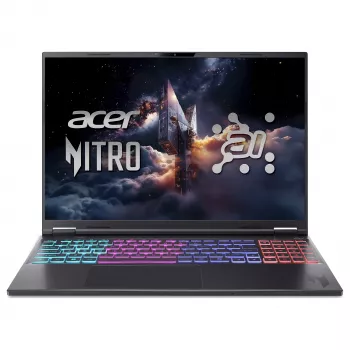 Acer Nitro 16S AI AN16S-61-R2M9 spēļu klēpjdators, 16 collu WQXGA IPS 180Hz, AMD Ryzen AI 9 365, 16GB DDR5, 1TB SSD, GeForce RTX 5070 8GB, Windows 11 Home, vācu QWERTZ tastatūra