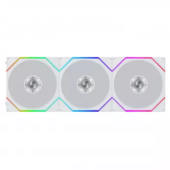 Lian Li UNI FAN TL FLEX Wireless ARGB Reverse Blade 120mm ventilators 3-pack ar kontrolieri - balts