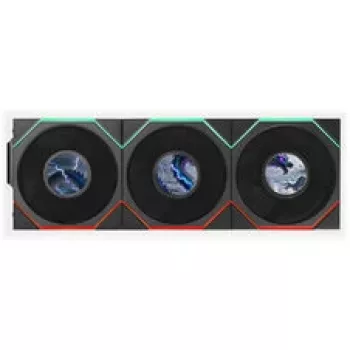 Lian Li UNI FAN TL LCD FLEX Wireless ARGB Reverse Blade 120mm ventilators 3 komplektā ar kontrolieri, melns