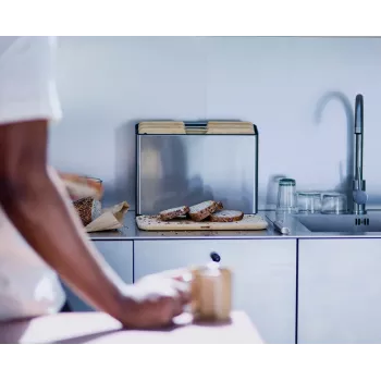 Joseph Joseph Folio Bamboo 3 gabalu griešanas dēļu komplekts ar kompakto statīvu, ogļpelēks