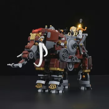 Lumibricks Steamphant Steampunk ziloņa LED konstruktors - 800 gab. USB barošanas displeja modelis