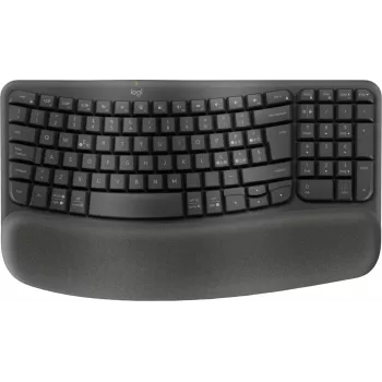 Logitech Ergo Series Wave Keys for Business bezvadu ergonomiskā klaviatūra, itāļu izkārtojums, grafīta