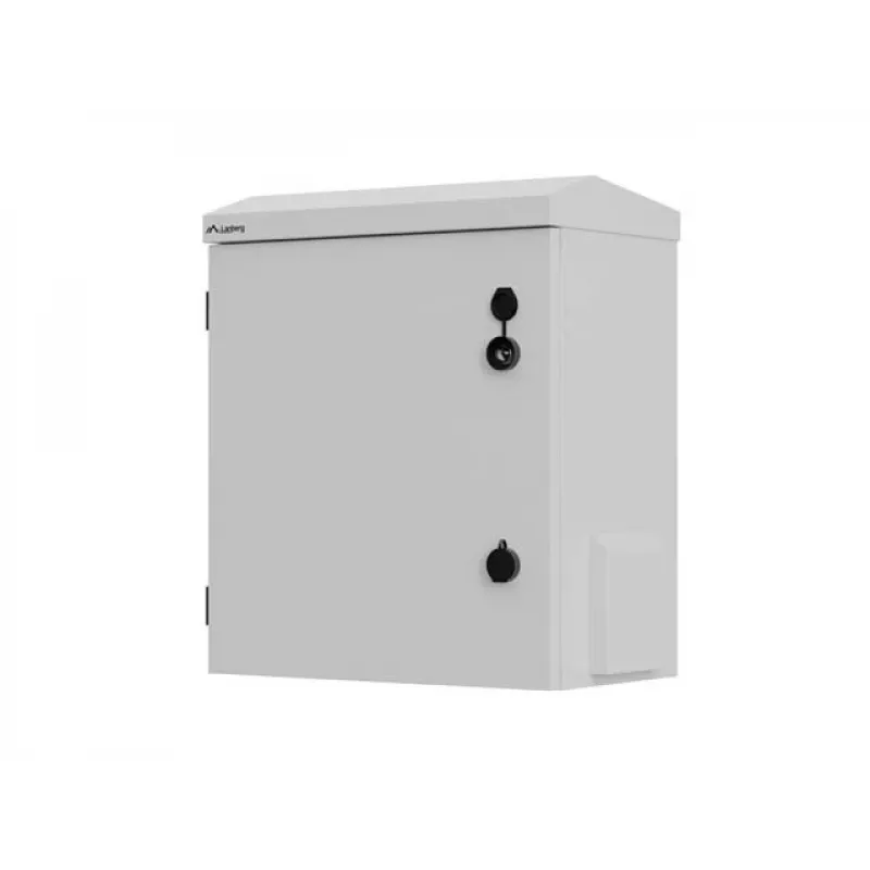 10 collu sienas/pola montāžas rack skapis, IP55 hermētisks, 420x300x500 mm, pelēks, salikts