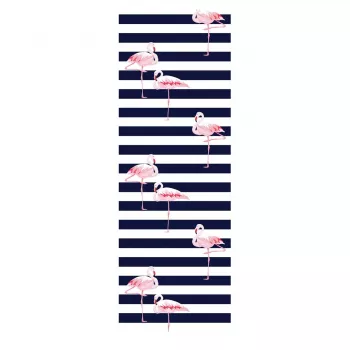 GRB GreenBlue GB183 Classic Beech Deck Chair ar Flamingo Rakstu