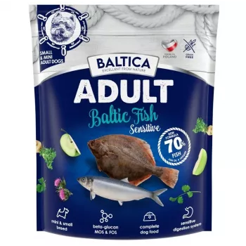 BALTICA Excellent Sensitive Baltic Fish Small Breed Mono sausā suņu barība 1kg