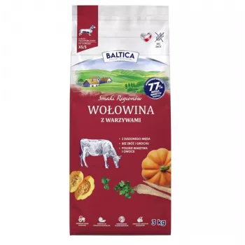 BALTICA Flavours of Regions liellopu gaļa ar dārzeņiem mazo šķirņu sausā suņu barība 3kg