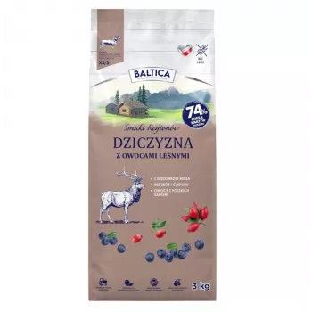 BA5 BALTICA Flavours of Regions brieža gaļa ar meža ogām mazo šķirņu sausā suņu barība 3kg
