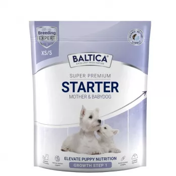 BALTICA Super Premium Puppy Starter XS/S 1kg – jēra gaļa un rīsi, sausā barība ļoti mazām un mazām šķirņu kucēniem