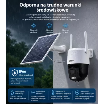 DAHUA BP5E 5MP saules enerģijas 4G LTE Pan-Tilt drošības kamera ar krāsu nakts redzamību