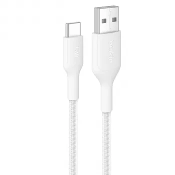 Belkin BOOSTCHARGE pīts USB-C uz USB-A kabelis 2m balts