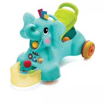 B-KIDS 3-in-1 Sēdēt, Staigāt un Braukt zilonis no Infantino