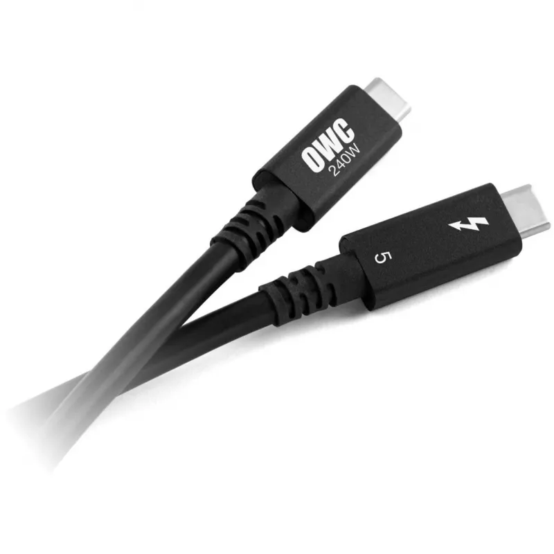 NewerTech OWC Thunderbolt 5 / USB-C kabelis (melns, 2 m)