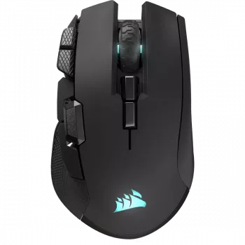 CORSAIR Ironclaw Wireless SE spēļu pele - 26,000 DPI, optiskā, SLIPSTREAM Wireless, Bluetooth, USB, RGB, melna