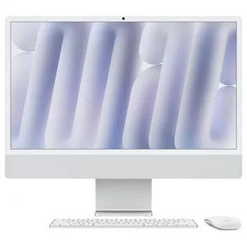 Apple iMac 24 collu Silver M4 8-kodolu CPU 8-kodolu GPU 16GB RAM 512GB SSD vācu tastatūra ar 1Gb Ethernet