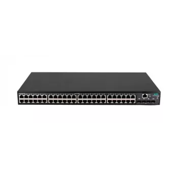 HPE FlexNetwork 5140 48G 4SFP+ EI slēdzis - 48x Gigabit Ethernet, 4x 10G SFP+ augšupsaites, Layer 3 viedpārvaldīts, plauktā montējams