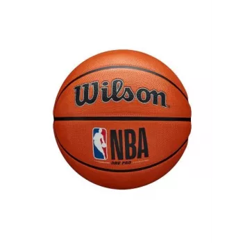 Wilson NBA DRV Pro Basketbumba 7. izmērs - Oficiālā NBA spēles bumba, kompozītmateriāla āda, iekštelpām/ārā, uzlabota saķere, Pressure Lock kamera, oranža