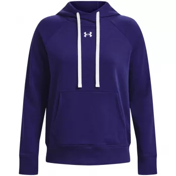 Under Armour Women's Rival Fleece HB Hoodie Midnight Navy/White