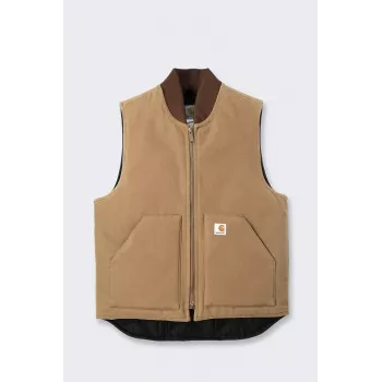Carhartt Vīriešu V01 Firm Duck izolētā veste, Carhartt Brown