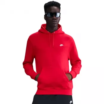 Nike Club Fleece vīriešu krekls ar apkakli University Red