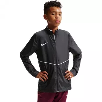 Nike Park 26 Rain bērnu ūdensizturīga jaka ar kapuci un rāvējslēdzēju - melna, L izmērs
