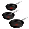 Tefal Experience alumīnija pannu komplekts, 3 daļas, melns, 20/24/28 cm