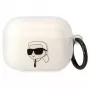 Karl Lagerfeld AirPods Pro maciņš caurspīdīgs ar Karl galvas siluetu