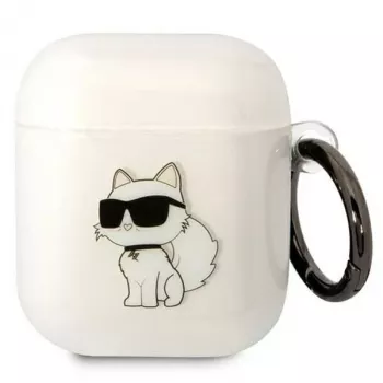 Karl Lagerfeld KLA2HNCHTCT AirPods 1/2 vāciņš caurspīdīgs Ikonik Choupette