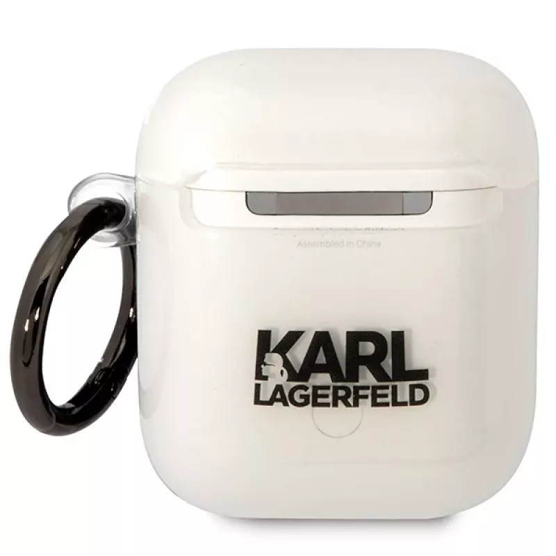 Karl Lagerfeld KLA2HNCHTCT AirPods 1/2 vāciņš caurspīdīgs Ikonik Choupette