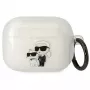 Karl Lagerfeld KLAPHNKCTGT AirPods Pro vāciņš Caurspīdīgs ar mirdzumu Karl & Choupette