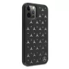 Mercedes-Benz iPhone 12 Pro Max cietais vāciņš Silver Stars Pattern Black