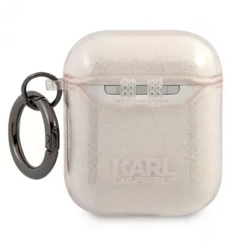 Karl Lagerfeld KLA2UKHGD AirPods 1/2 vāciņš Gold Glitter Karl Head