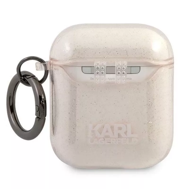 Karl Lagerfeld KLA2UKHGD AirPods 1/2 vāciņš Gold Glitter Karl Head
