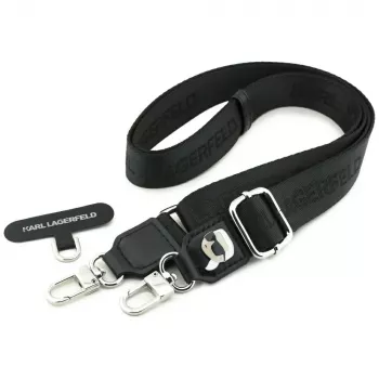 Karl Lagerfeld Universal Strap Tether Patch Karl Metal Logo Black