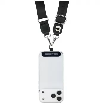 Karl Lagerfeld Universal Strap Tether Patch Karl Metal Logo Black