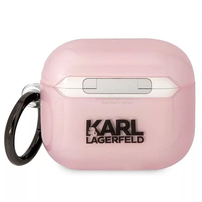 Karl Lagerfeld KLA3HNCHTCP AirPods 3 vāciņš rozā Ikonik Choupette